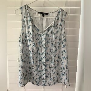 WHBM Sleeveless Tie Neck Chiffon Top Size 10